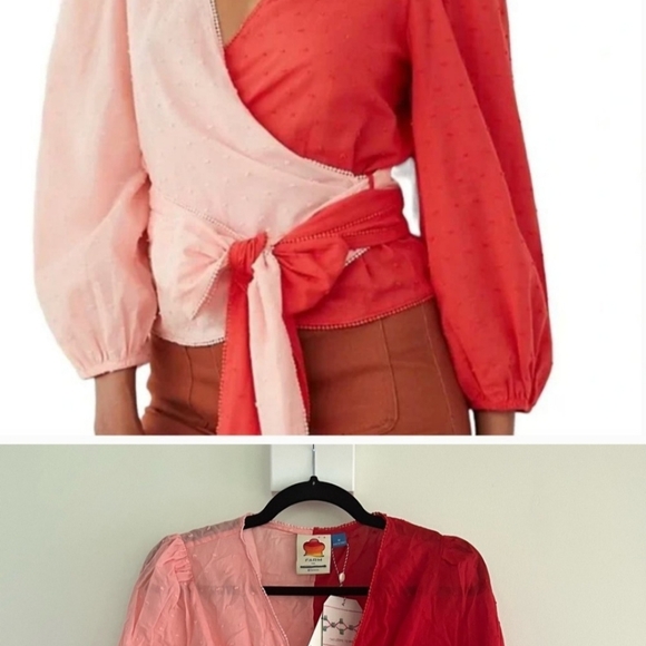 NWT Farm Rio Wrap Blouse Top - Picture 2 of 3